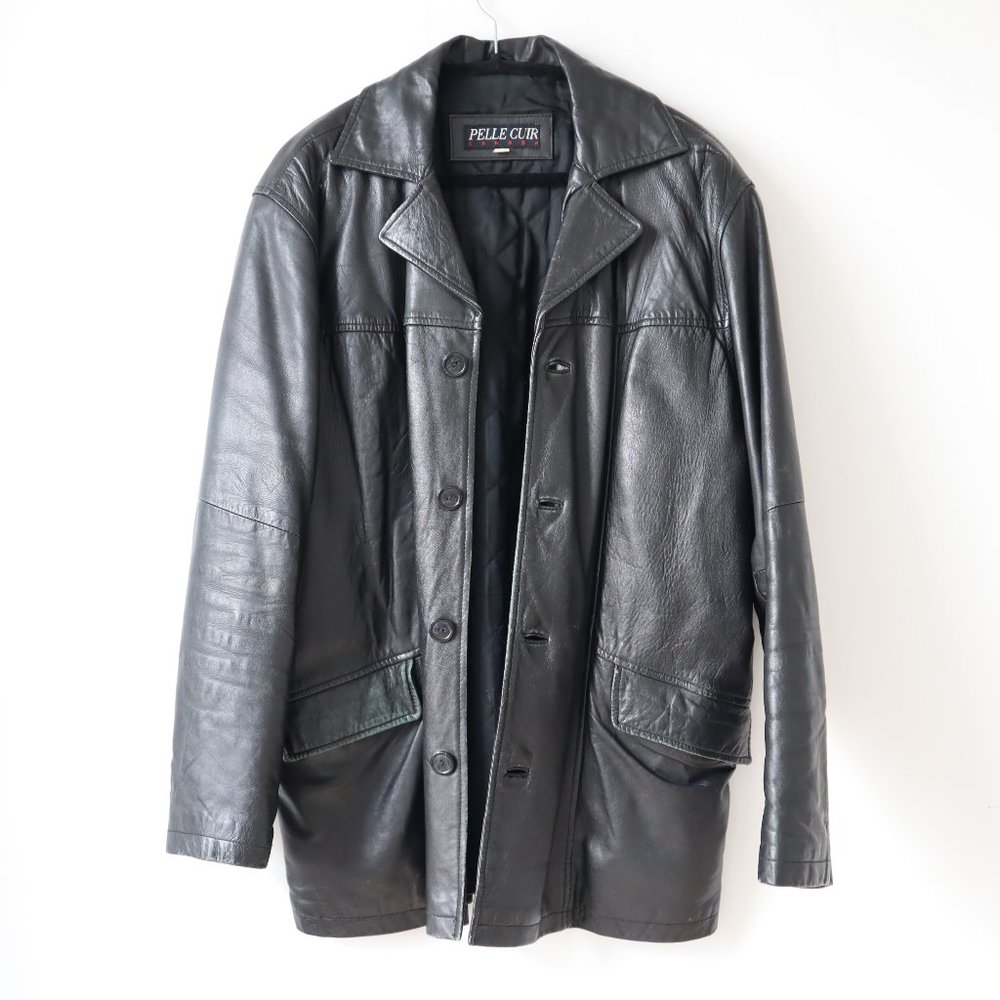 Vintage Pelle Cuir Canada Black Leather Jacket